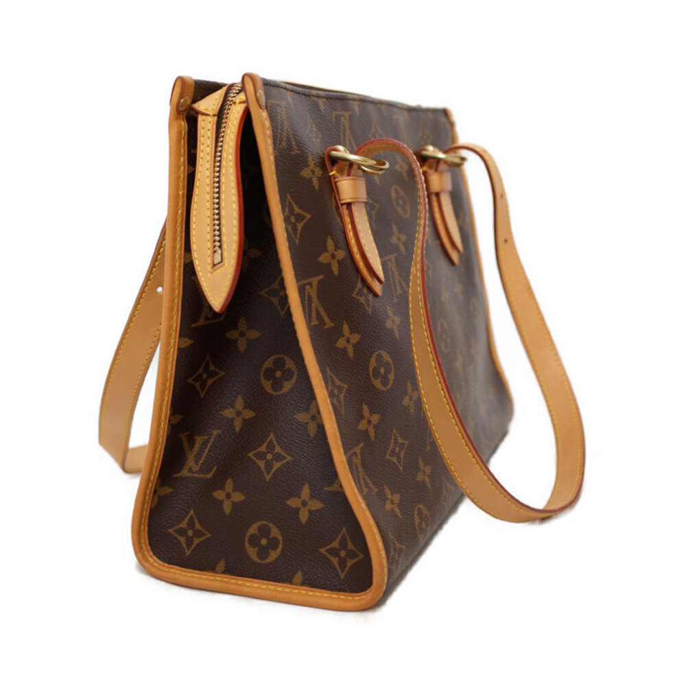 Louis Vuitton Shoulder Monogram Bag Brown Leather Popincourt